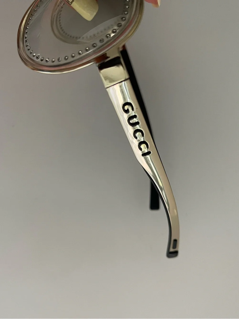 Gucci Clear Crystal Aviator Sunglasses - Picture 4 of 7